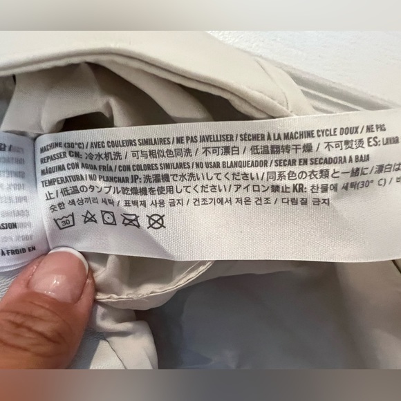 NWT Abercrombie & Fitch Vegan Leather Corset Scoop Neck Tank Top Cream size L - Picture 10 of 13